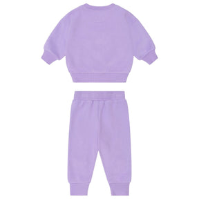 VIOLET FURRY HUXBEAR SWEATSHIRT AND SWEATPANTS SET - HUXBABY
