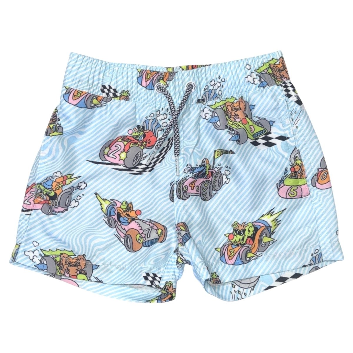 WACKY TRACKS RACE CAR SWIM TRUNKS
