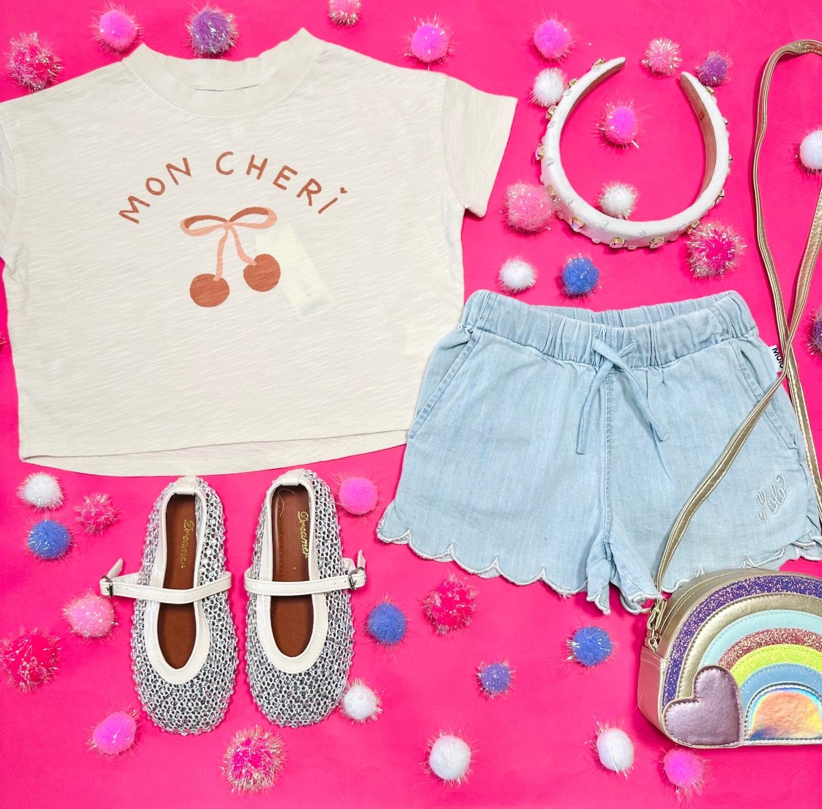 WASHED CHAMBRAY ADDIE SHORTS - MOLO
