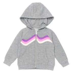 WAVE STRIPE ZIP UP HOODIE - CHASER KIDS