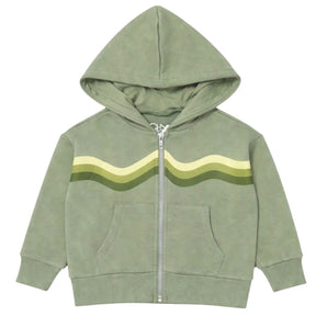 WAVE STRIPE ZIP UP HOODIE - CHASER KIDS