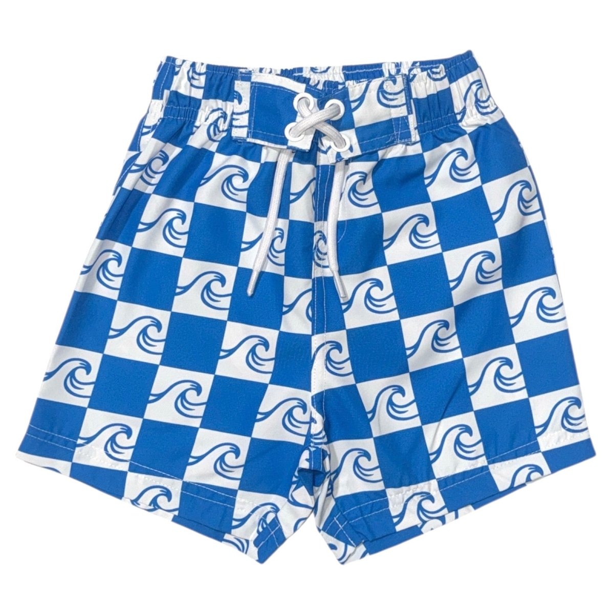 WAVES CHECKERED SWIM TRUNKS - MISH MISH
