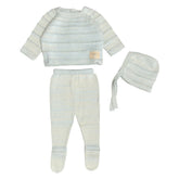 WELCOME BABY KNITTED CARDIGAN, PANTS, AND BEANIE SET - WILD WAWA - SET