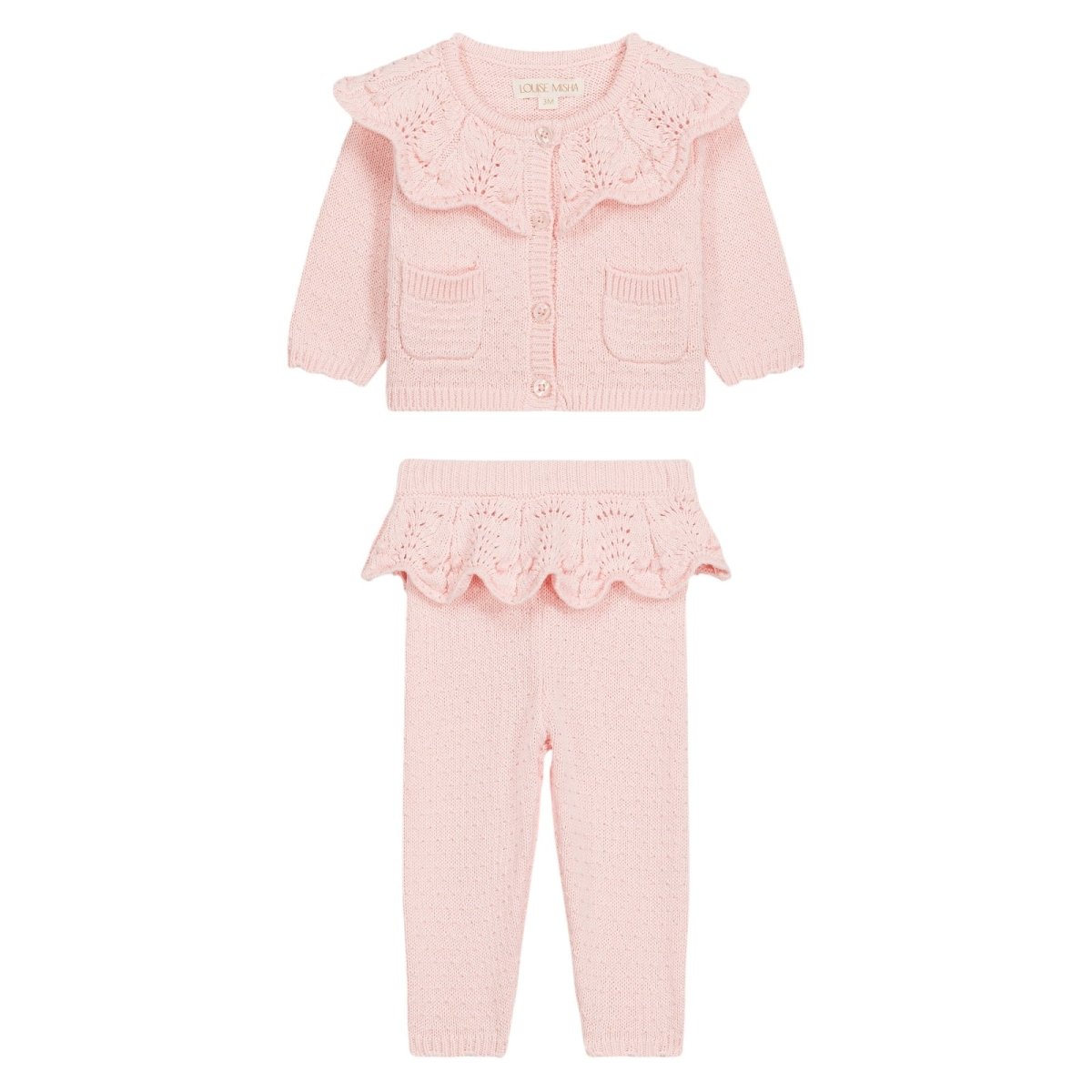 WILLIANE KNITTED CARDIGAN AND RUFFLE LEGGINGS SET (PREORDER) - LOUISE MISHA KIDS - SET