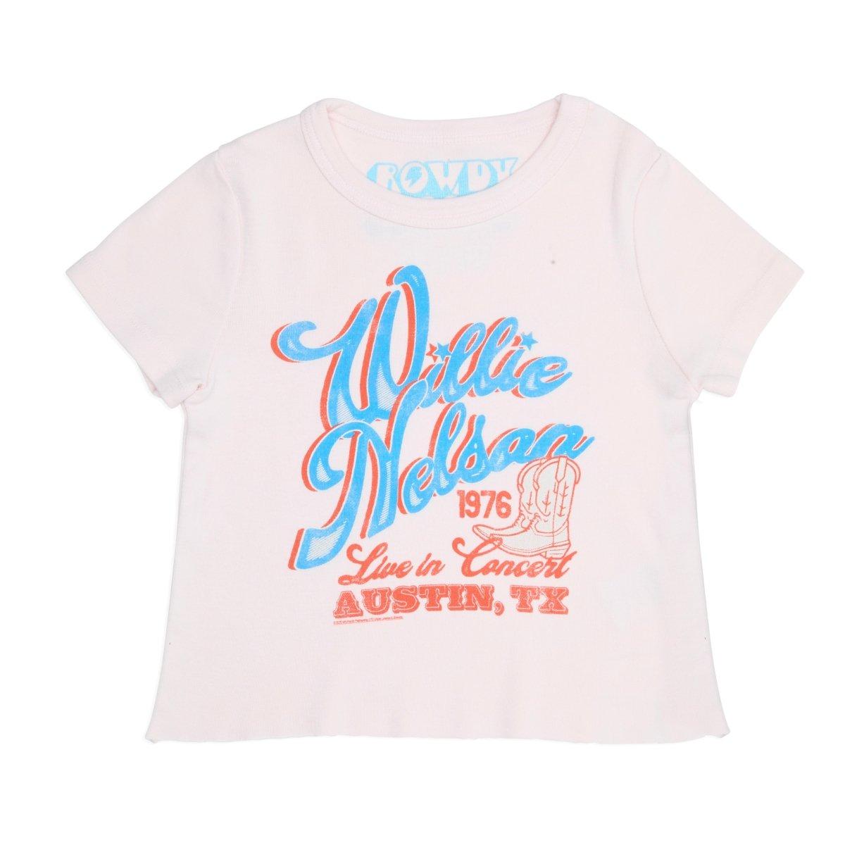 WILLIE NELSON AUSTIN COWBOY BOOTS TSHIRT - ROWDY SPROUT