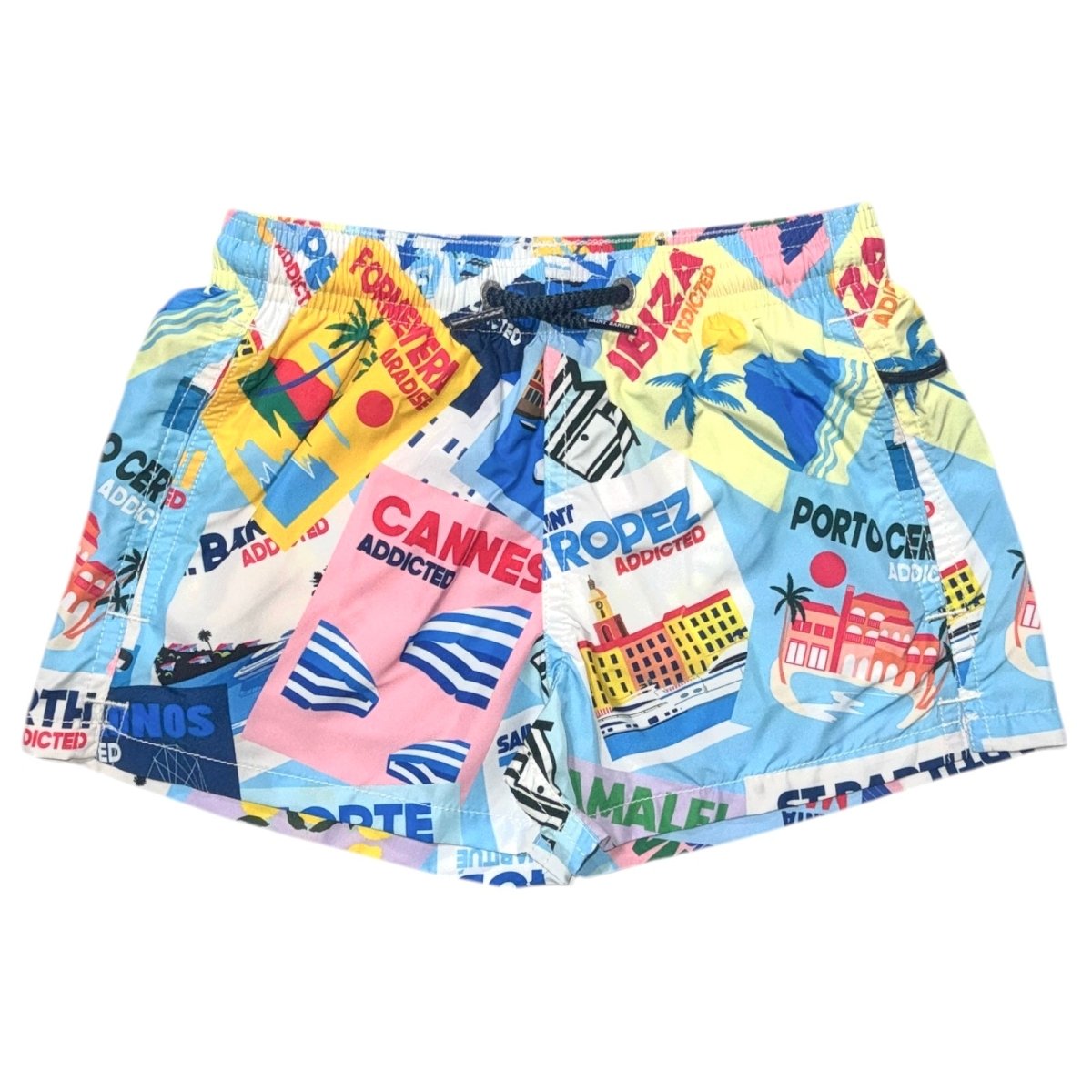 WISH YOU WERE HERE SWIM TRUNKS - MC2 SAINT BARTH KIDS