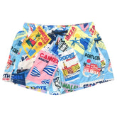 WISH YOU WERE HERE SWIM TRUNKS - MC2 SAINT BARTH KIDS - SWIM TRUNKS