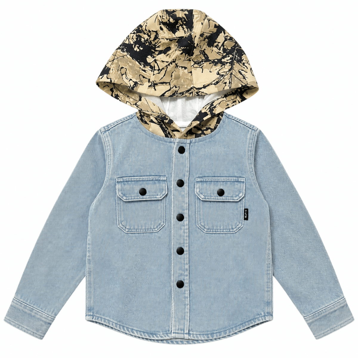 WOODSMAN CORDUROY CAMO HOODED SHACKET - TINY WHALES