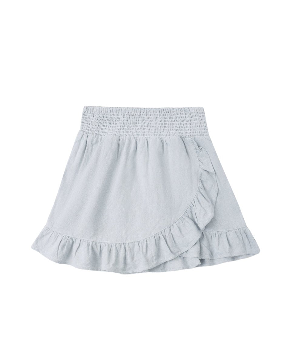 WRAP RUFFLE MINI SKIRT - RYLEE + CRU