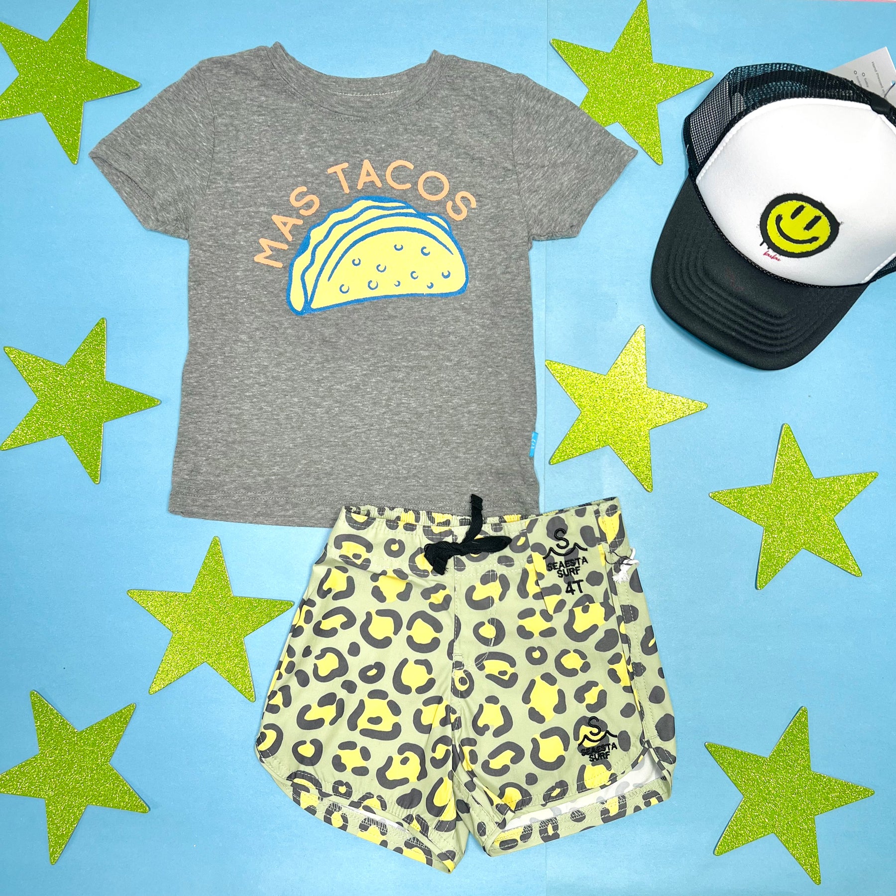 LEMON LEOPARD SWIM TRUNKS - SWIM TRUNKS