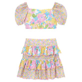 AMELIA PUFF SLEEVE TOP AND SKIRT SET (PREORDER) - MARLO