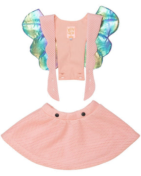 ANGEL GIRL RAINBOW WINGS DRESS W/ REMOVABLE STRAPS - DRESSES