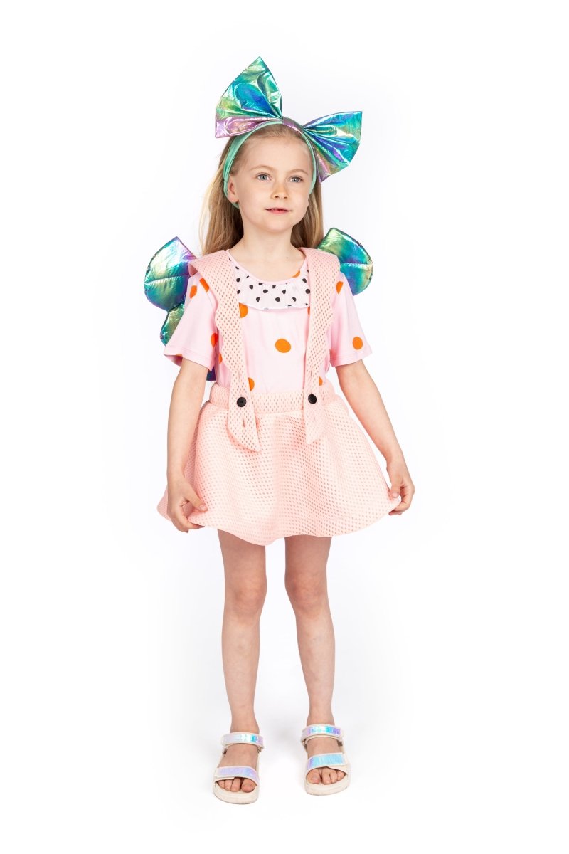 ANGEL GIRL RAINBOW WINGS DRESS W/ REMOVABLE STRAPS - DRESSES
