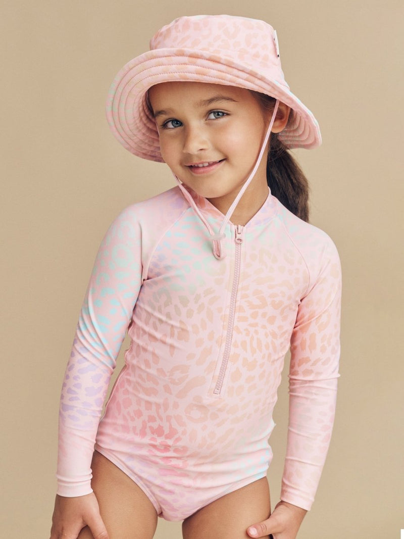 ANIMAL SWIRL ONE PIECE RASH GUARD SWIMSUIT