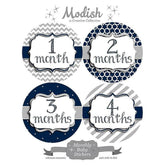 ASSORTED PATTERN MONTHLY BABY STICKERS - MONTHLY STICKERS