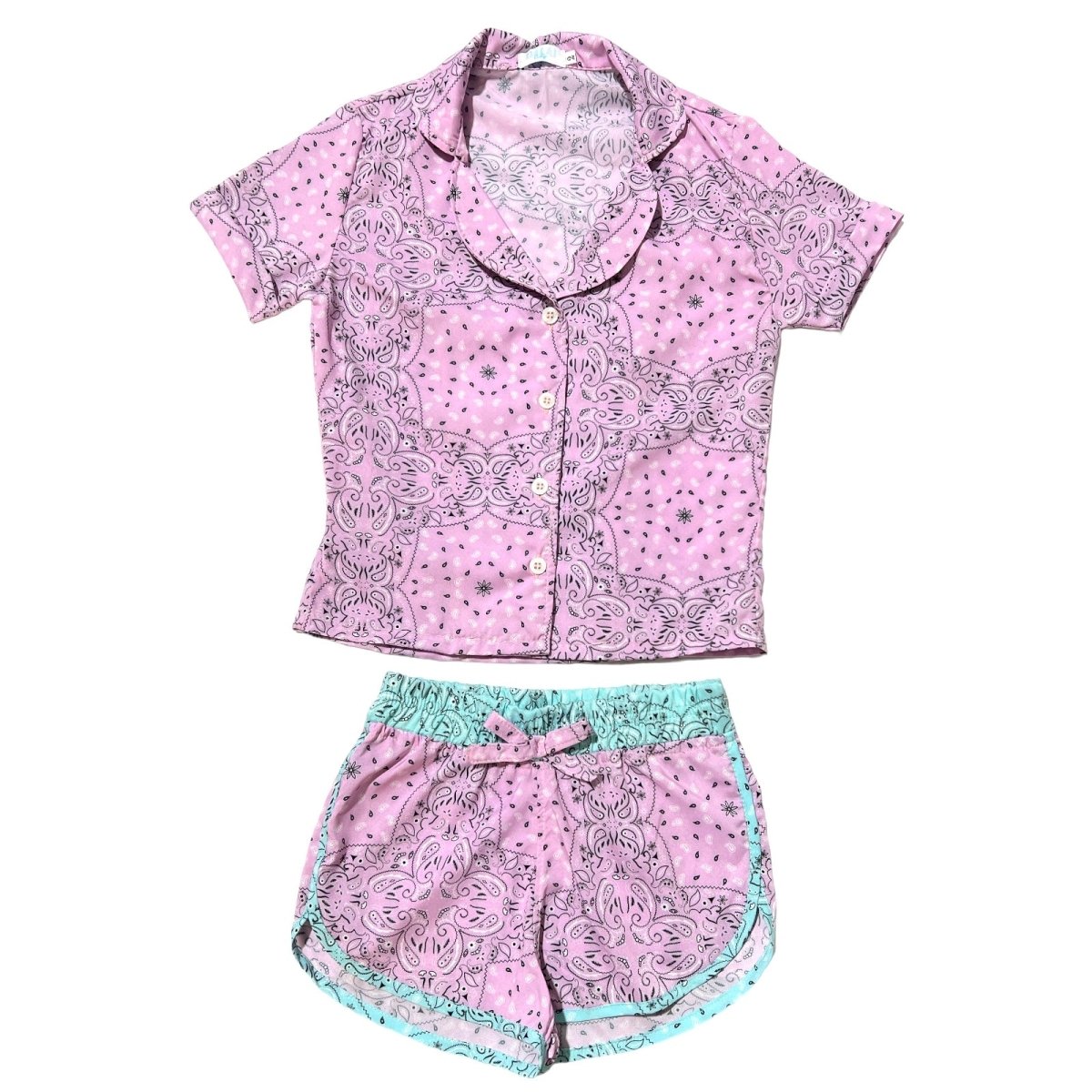 BANDANA BUTTON DOWN TOP AND SHORTS SET/ COVERUP - DALAI KIDS