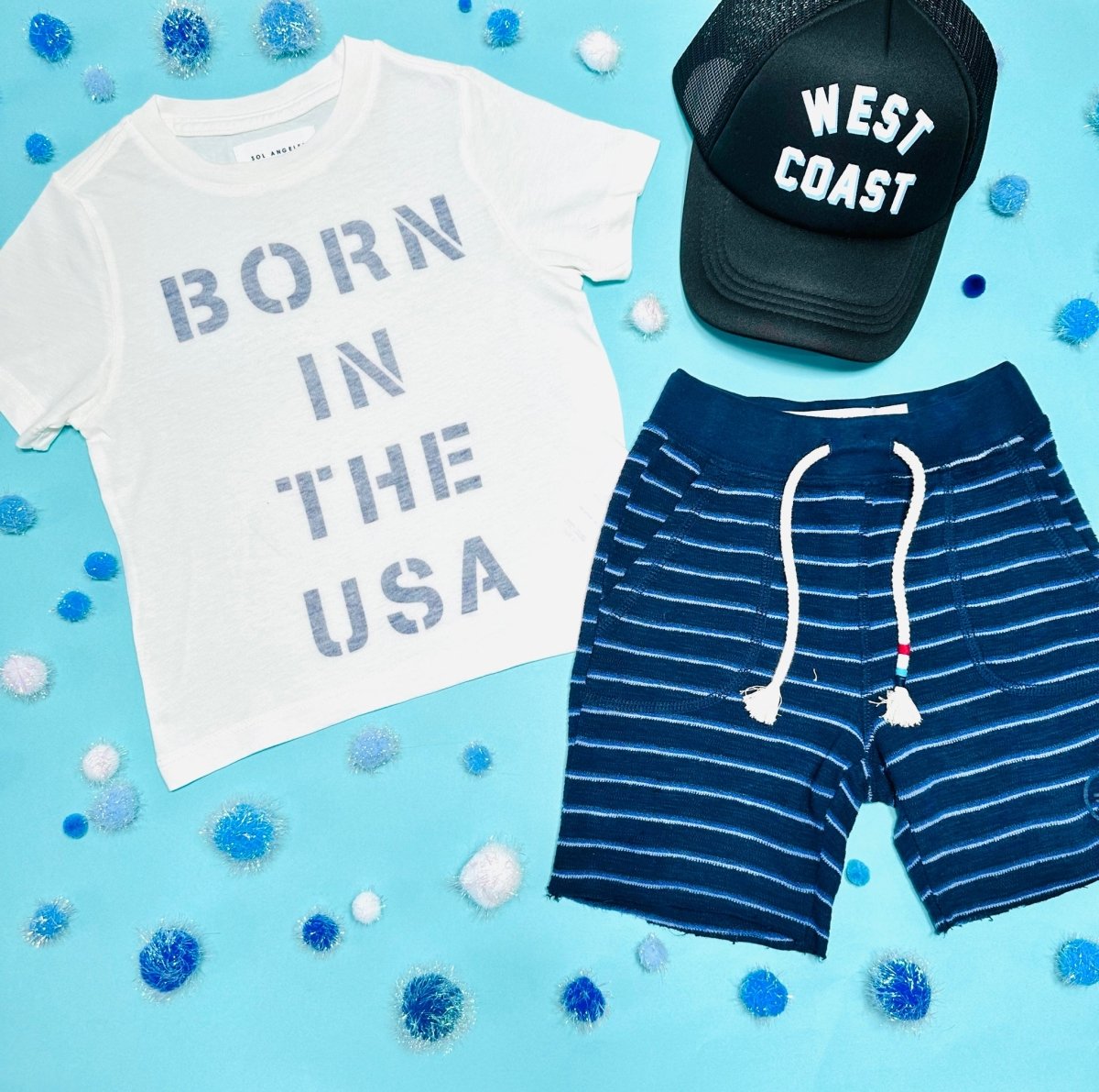 BORN IN THE USA TSHIRT - SOL ANGELES KIDS