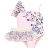 BUTTERFLY ONE PIECE SWIMSUIT WITH TUTU SKIRT - ONE PIECE SWIMSUIT