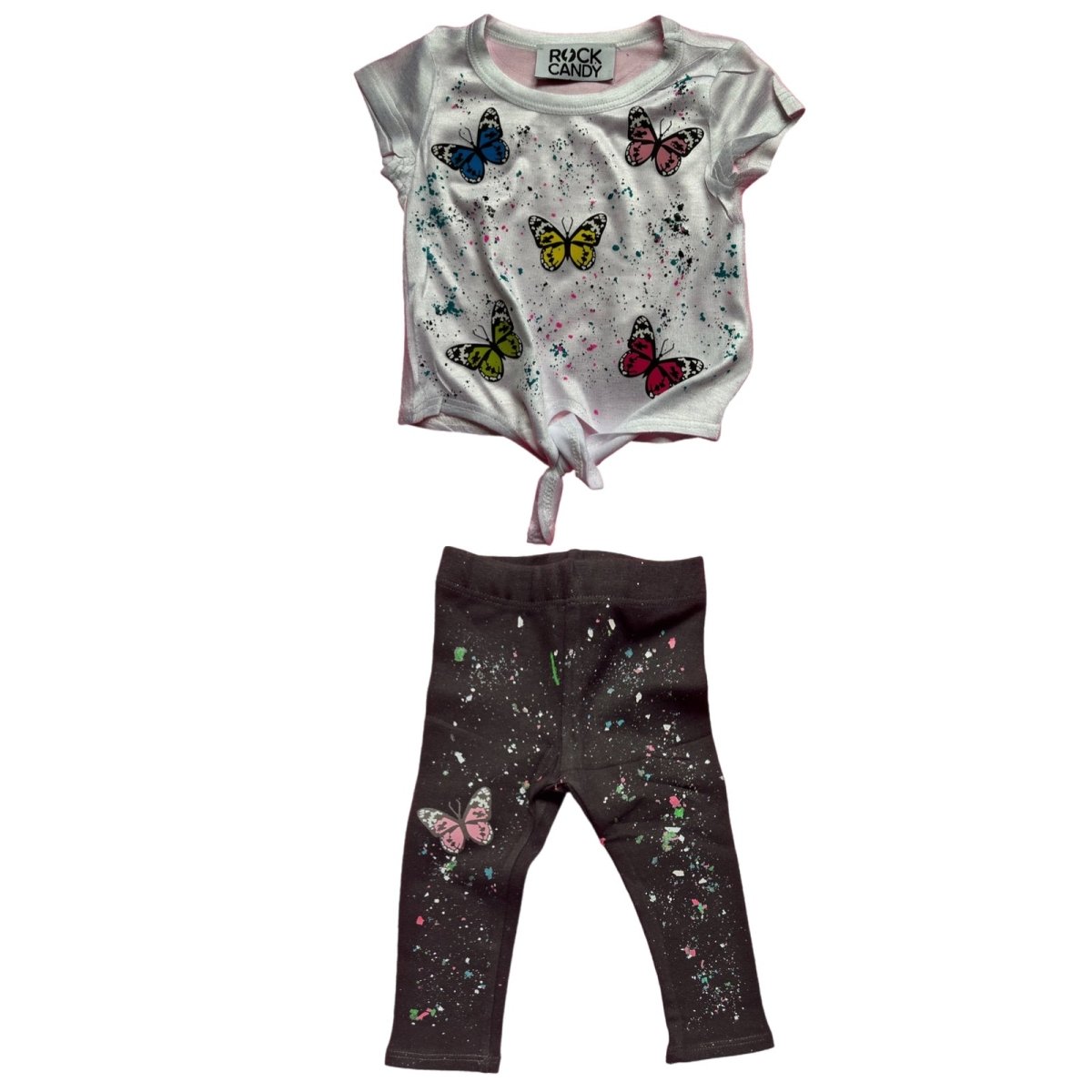 BUTTERFLY SPLATTER TSHIRT AND LEGGINGS SET (PREORDER) - ROCK CANDY