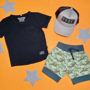 CAMO LAYERED SHORTS - SHORTS