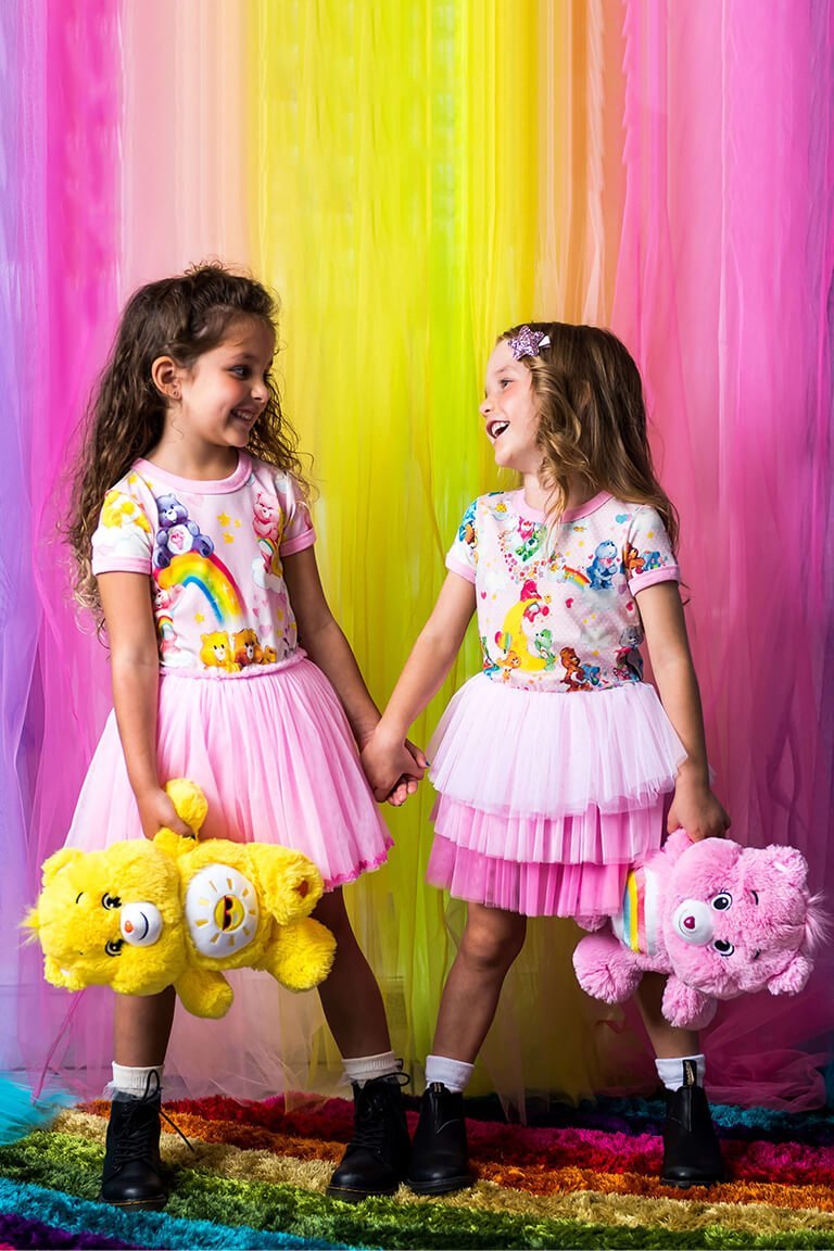 CARE BEARS FRIENDSHIP AND RAINBOWS CIRCUS TUTU DRESS - DRESSES
