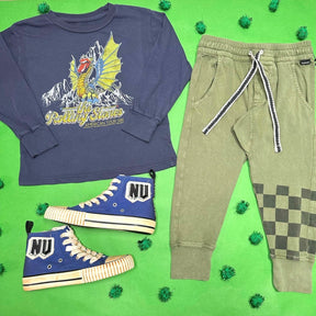 CHECK FLAG SWEATPANTS - MUNSTER KIDS