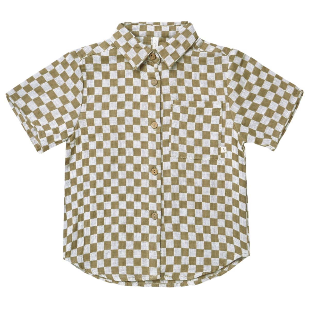 CHECK SHORT SLEEVE BUTTON DOWN TOP - BUTTON DOWNS