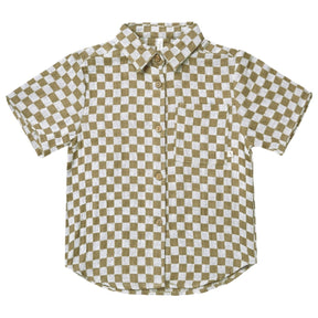 CHECK SHORT SLEEVE BUTTON DOWN TOP - BUTTON DOWNS