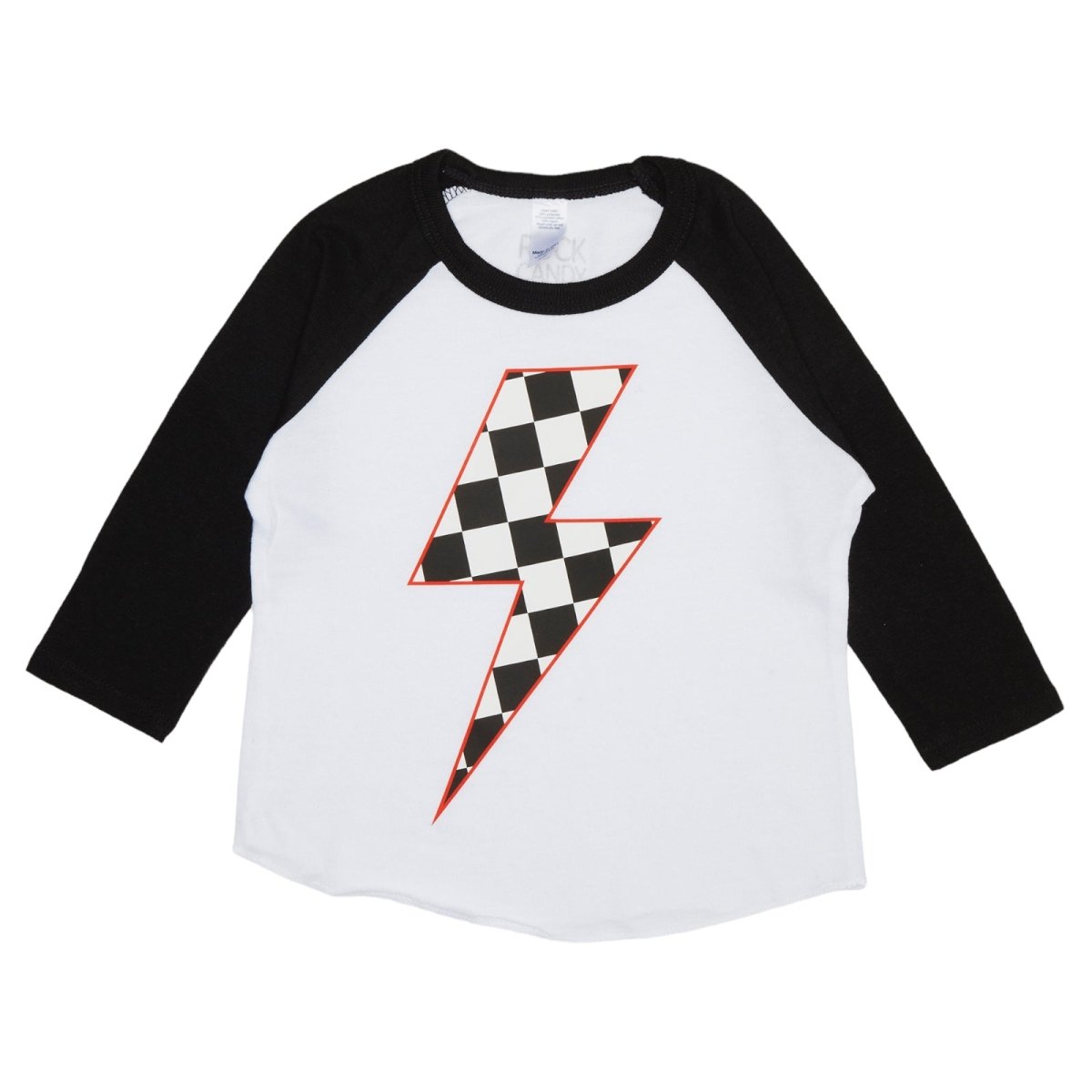 CHECKERED LIGHTNING RAGLAN TSHIRT - ROCK CANDY