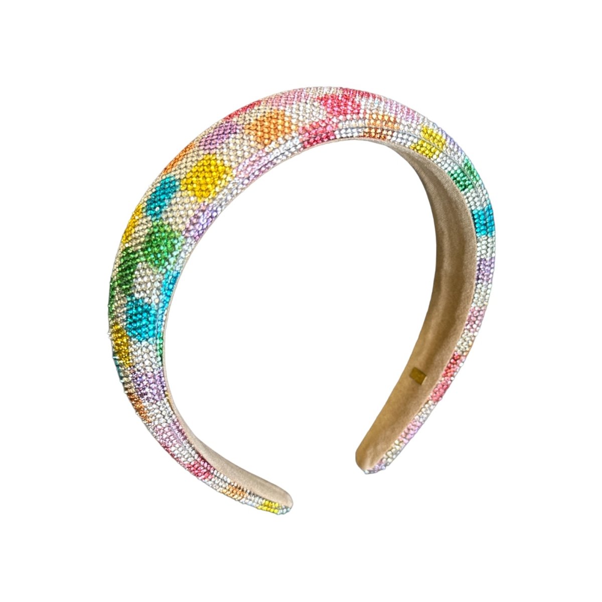 CHECKERED RAINBOW CRYSTALS HEADBAND - BARI LYNN