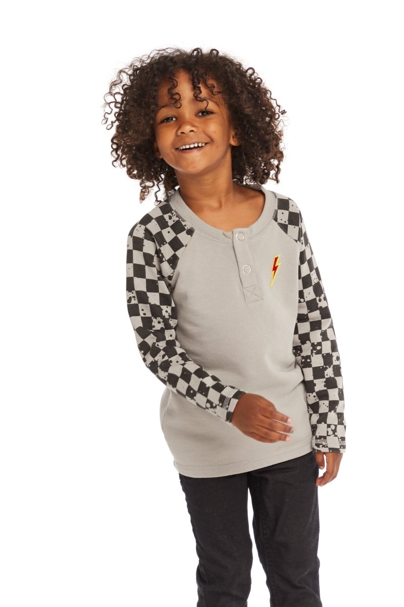 CHECKERED SLEEVES SWEATSHIRT (PREORDER) - CHASER KIDS