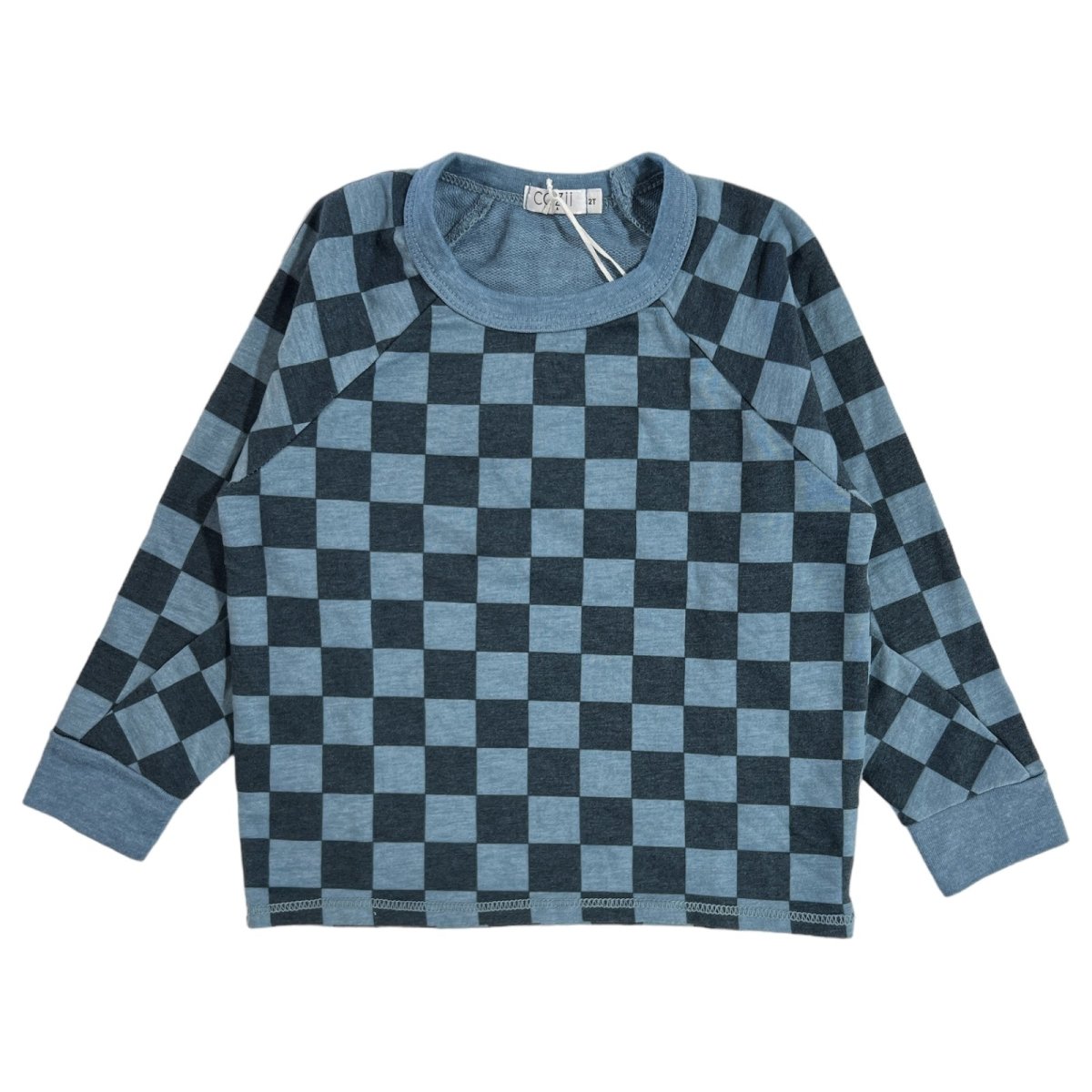 CHECKERED SWEATSHIRT - COZII BY T2LOVE