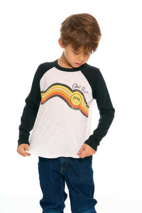 CHILL OUT SMILEY FACE LONG SLEEVE TSHIRT - LONG SLEEVE TOPS