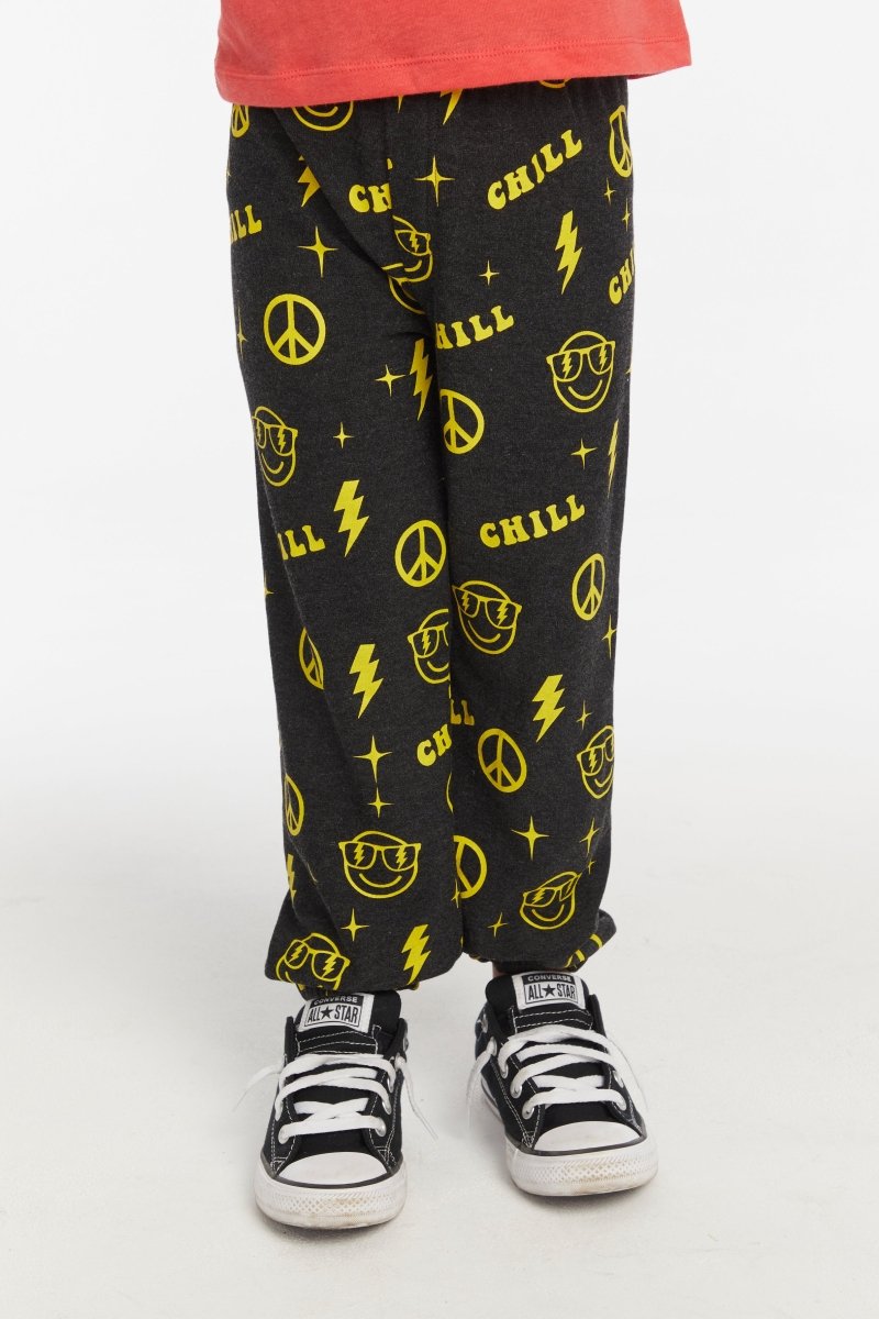 CHILL SMILEY & LIGHTNING SWEATPANTS (PREORDER) - CHASER KIDS