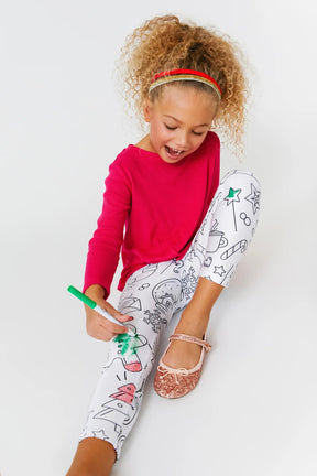 CHRISTMAS COLORING LEGGINGS - TEREZ