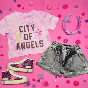 CITY OF ANGELS NOT QUITE CROPPED TEE - SHORT SLEEVE TOPS