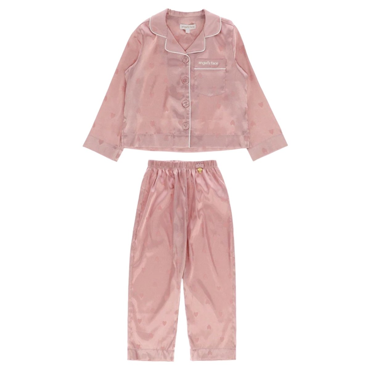 CLAIREY HEARTS SILK TWO PIECE SET (PREORDER) - ANGEL'S FACE