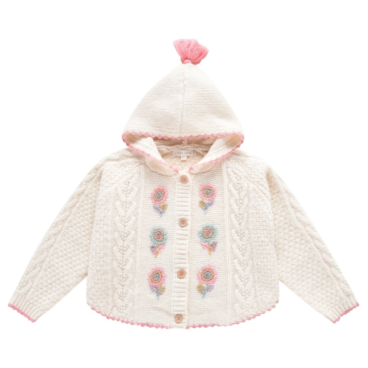 CLARA KNITTED HOODED JACKET (PREORDER) - LOUISE MISHA KIDS