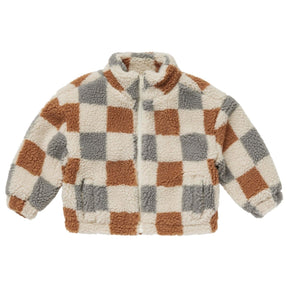 COCO SHEARLING CHECKERED JACKET (UNISEX) - RYLEE + CRU