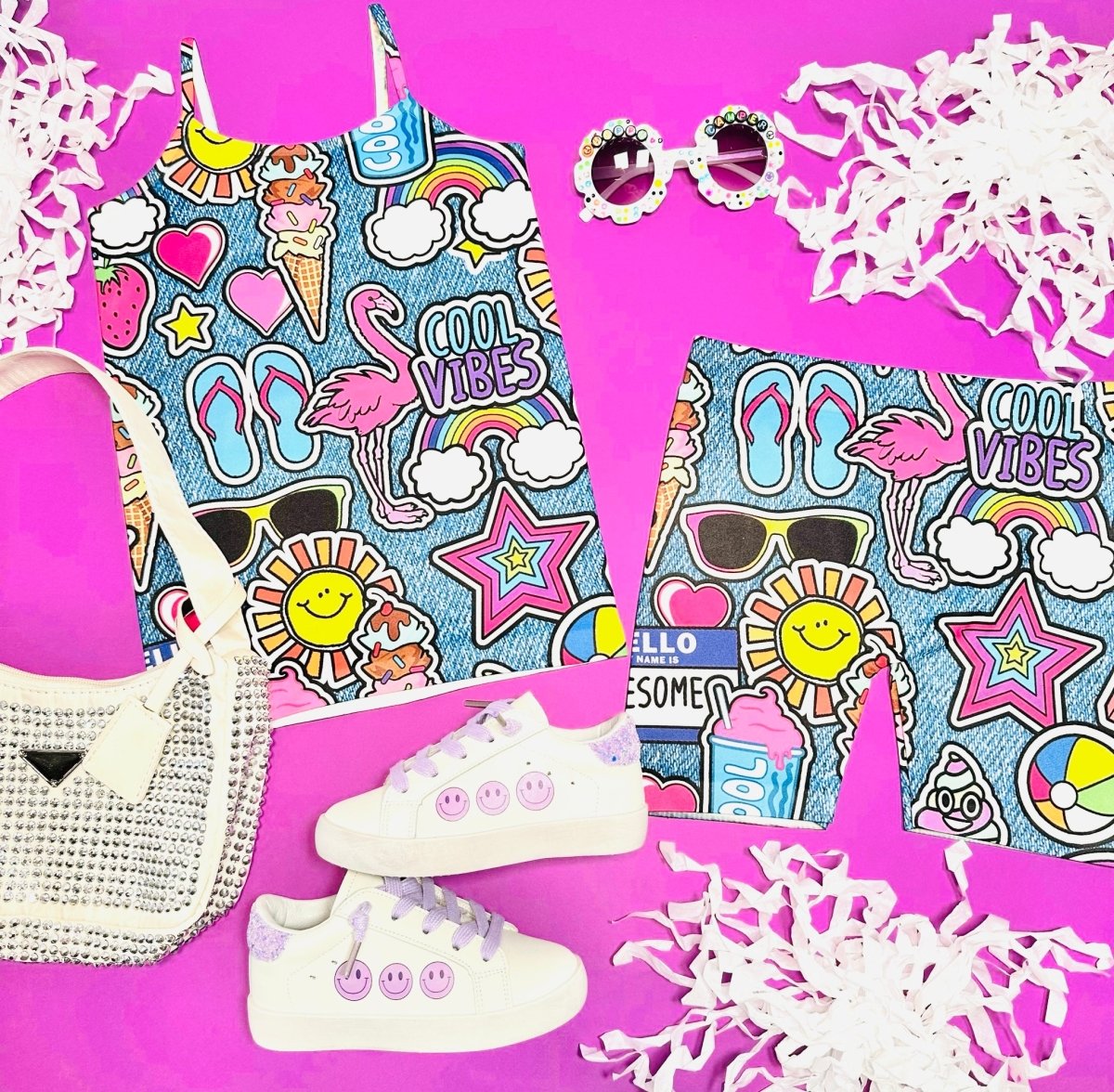 COOL VIBES TANK TOP - MALIBU SUGAR