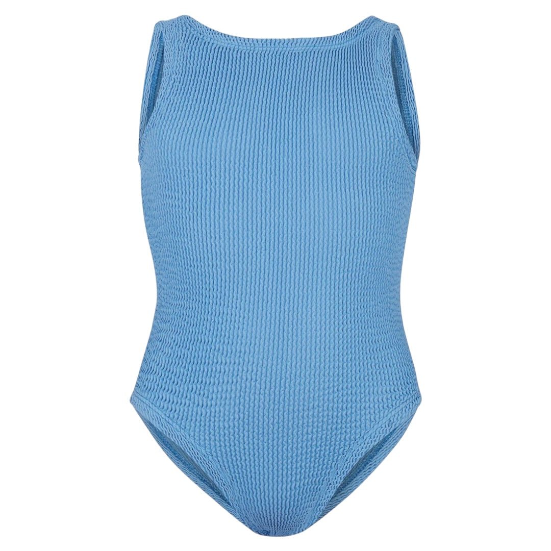 CORNFLOWER CLASSIC CRINKLED ONE PIECE SWIMSUIT (PREORDER) - HUNZA G KIDS