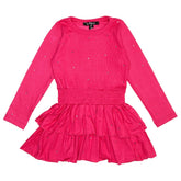 CRYSTAL STONES RUFFLE DRESS - FLOWERS BY ZOE