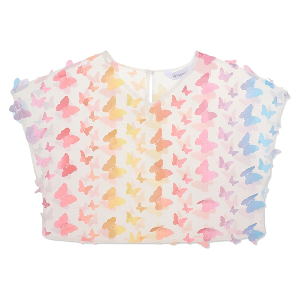 CUTIE BUTTERFLY COVER UP TOP - SHORT SLEEVE TOPS
