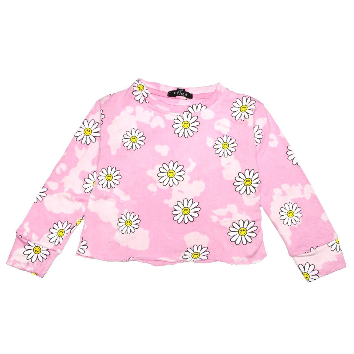 DAISY TIE DYE CROP SWEATSHIRT - SWEATERS