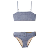 DENIM BELTED TWO PIECE BIKINI - TWO PIECE BIKINI