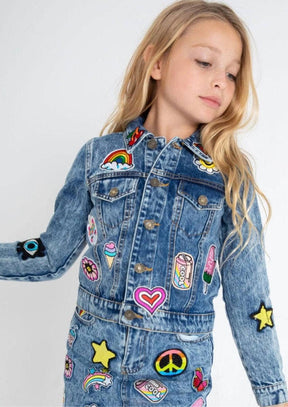 DENIM PATCHES JACKET (PREORDER) - LOLA AND THE BOYS