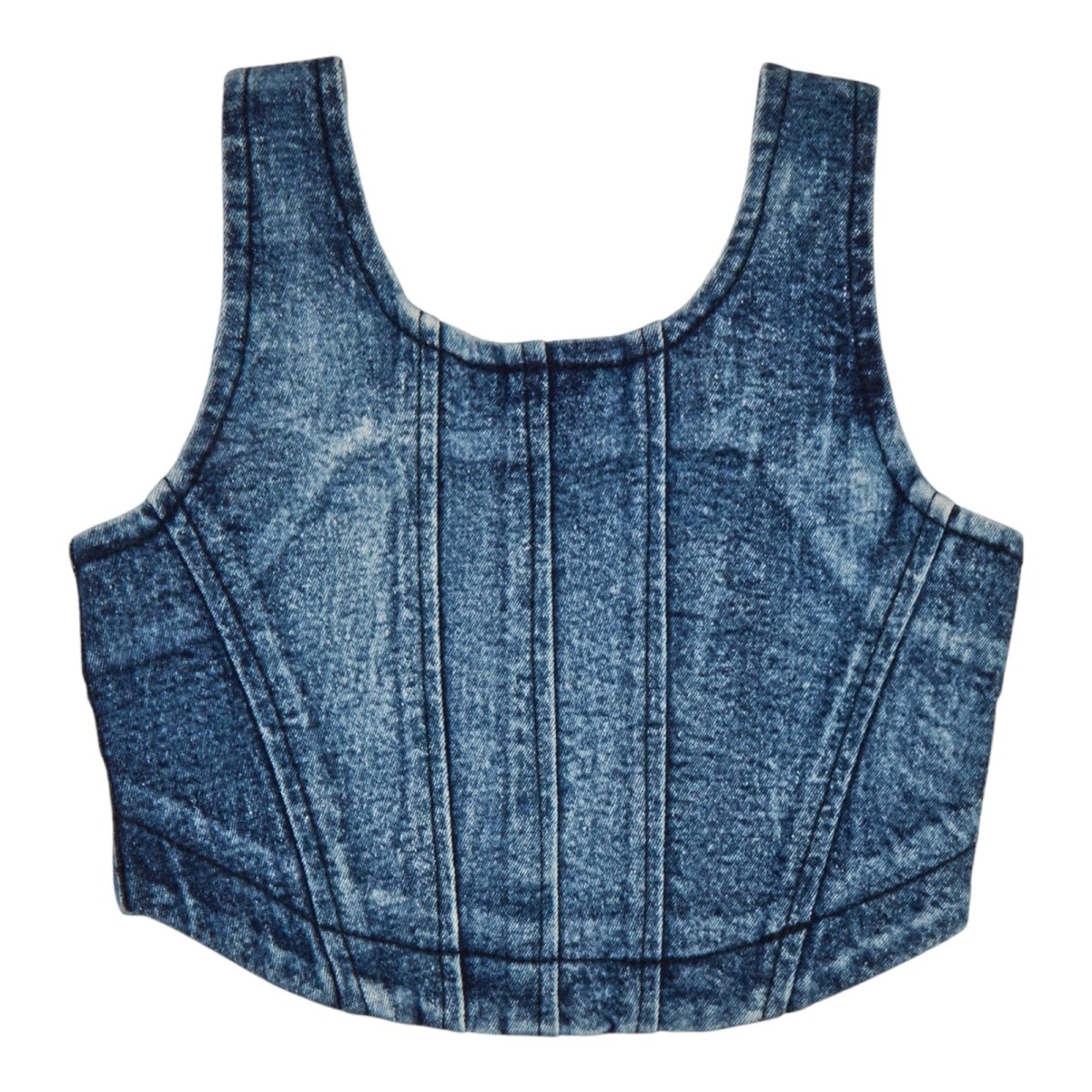DENIM TANK TOP - FLOWERS BY ZOE