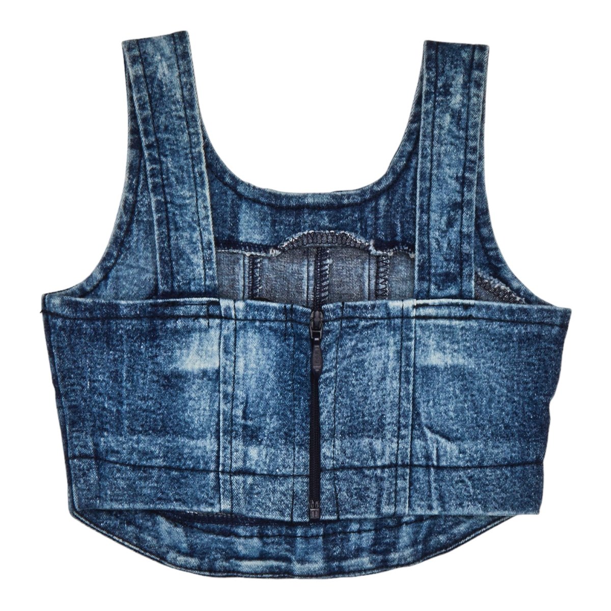 DENIM TANK TOP - FLOWERS BY ZOE