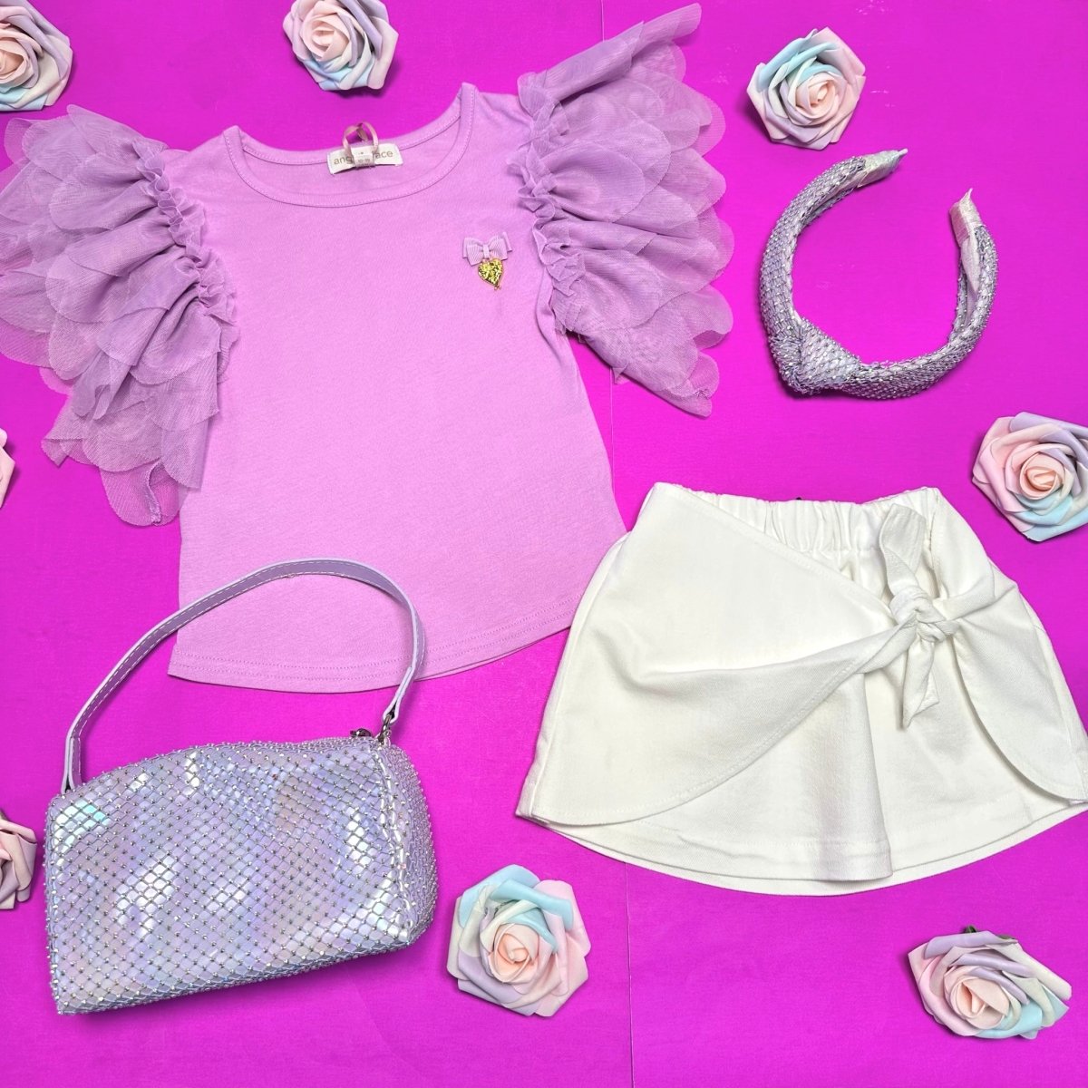 DENIM WRAP SHORTS - ANDORINE