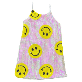 DON'T WORRY BE HAPPY SEQUIN TANK DRESS - DRESSES